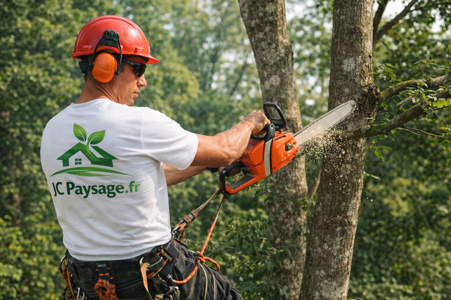 Travaux d'élagage réalisés par JC Paysage