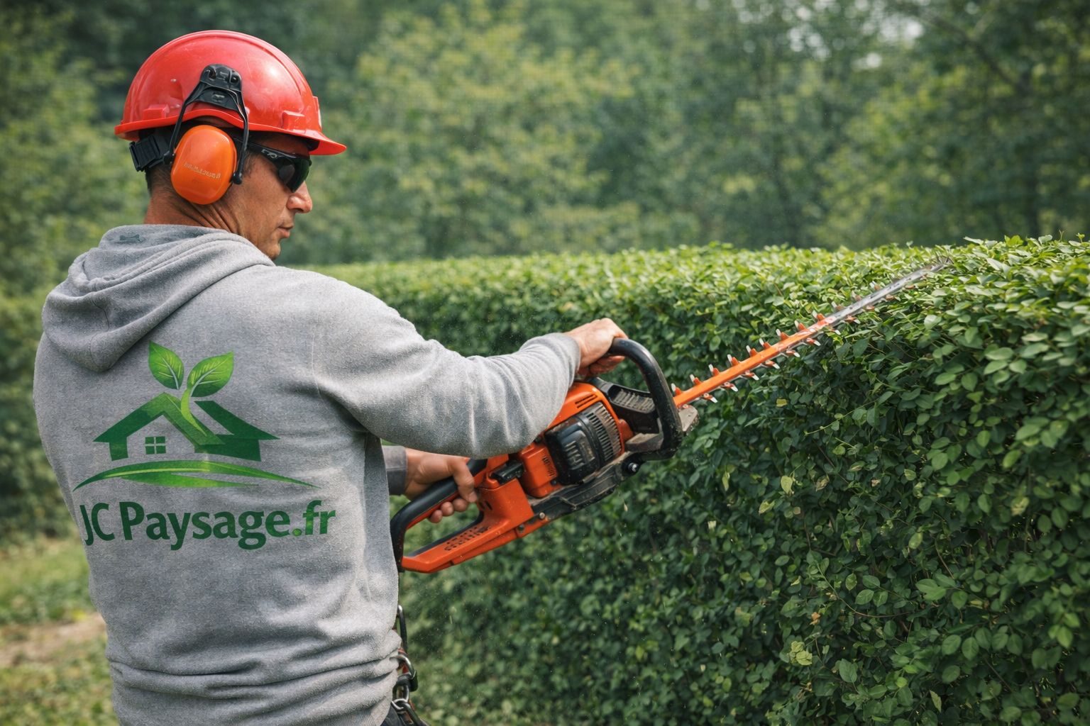 Taille de haies réalisée par JC Paysage
